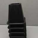 6 Pack Large Bed Furniture Risers, 6 inch Heavy Duty Couch Lift Risers for Sofa, Chair, Cabinet, Desk, High, Durable ABS Plastic, Premium Quality, Supports up to 2200 lbs per Leg, Black