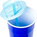 Silver Buffalo Disney Lilo and Stitch Lets Get Weird Plastic Tumbler with Lid and Straw, 32 Ounces