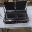 VEVOR Commercial Panini Grill, 3600W Electric Sandwich Panini Maker, Stainless Steel Double Sandwich Press Grill, Panini Grill with Temp Control & 19"x9" Flat Enamel Plate for Hamburger Steak Bacon