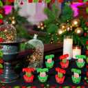 50 Pcs Christmas Mini Elf Figures Tiny Resin Elves Elf Legs Figurines Xmas Ornaments for Goodie Bag Fillers Winter Xmas Stocking Stuffers Birthday Gifts Table Decorations