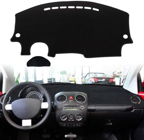 Clidr Dashboard Cover Dash Cover Mat Pad DashMat for 1998-2010 VW Volkswagen Beetle (Black Edge)
