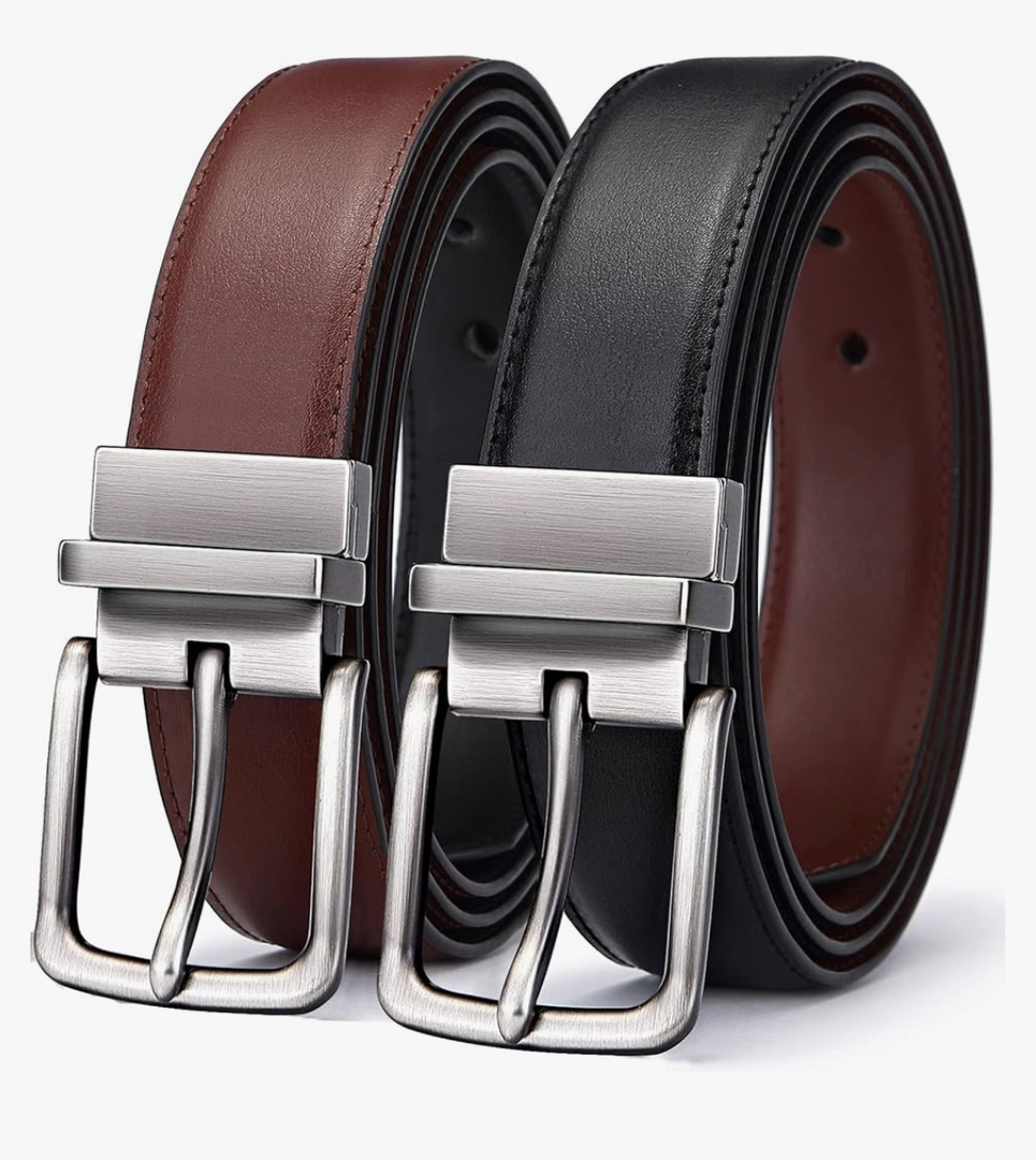 BULLIANT Men's Belt,Reversible Belt Adjustable For Gift Men 1.25”-Cut For Fit-2 Sides in 1 Belt(Not 2)