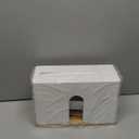 NATURE SUPPLIES Bamboo Paper Towel Dispenser with Removable Top Tray for Bathroom and Kitchen, Wall Mount and Countertop Multifold, C-Fold, Z-Fold, Tri-Fold Hand Towel Holder for Commercial Use, White