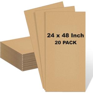 Henoyso 20 Pack 24 X 48 Inch Brown Cardboard Sheets