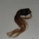 Loxxy DIY Long Human Hair Tape in Extensions - Wide Blonde Tape in Hair Extensions Human Hair One Piece 50g - Balayage Chocolate Brown to Caramel Blonde, PU Wide Weft 31.5" (80cm), 20 Inch