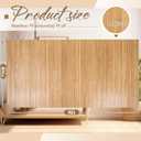Juexica 2 Pcs Natural Bamboo Wall Panel for Interior Wall 48''x96'' Bamboo Covering Renewable Pole Wainscoting Room Divider Wrap Decor for Bedroom Living Room Kitchen Island Office (Carbonized)