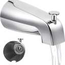 Dreyoo Bathroom Tub Spout Compatible with Westbrass E531D-1F-62, Fits 4 Inch Reach Wall Front Mount Tub Spout with Shower Diverter 1/2'' IPS Inside Thread Bathtub Faucet(Chrome)