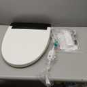 Electric Toilet Seat, Elongated Smart Heated Toilet Seat with Warm Water & Dryer, Feminine & Child Hip Wash, Wireless Remote, Self-Clean, Stainless Steel Nozzle, Adjustable Water Pressure