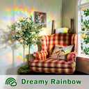 Stained Glass Window Film, Rainbow Privacy, One Way Decorative Tint, Static Cling, Renter Friendly for Home Bathroom Door 
35x157