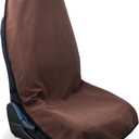 Waterproof Sweating Car Seat Cover for Post Gym Workout, Running, Swimming, Beach and Hiking, Universal Fit Non-Slip Bucket Seat Protector for Cars SUV Trucks, Machine Washable (Brown)