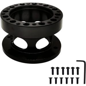 2 inch Steering Wheel Hub Spacer Universal Car Aluminium Extension Spacer Steering Wheel Modified Booster Pad (2 inch) (2 inch Steering Wheel Hub Spacer)