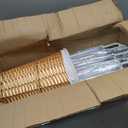Wedding Stick Umbrellas Bulk, 40 Inch Large Canopy Umbrellas with Woven Rattan Basket Windproof Rainproof
