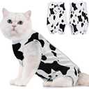 Avont Cat Recovery Suit - Kitten Onesie for Cats After Surgery, Cone of Shame Alternative Surgical Spay Suit for Female Cat, Post-Surgery or Skin Diseases Protection -Cow(M+)