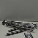 Matte Black Shower Curtain Rod 31-79 inches with Holders, Stainless Steel Shower Rod & Tension Rod, Adjustable Tension Shower Curtain Rod for Bathroom, Windows, Closet