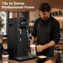 Commercial Steam Milk Frother,1.6Bar Fast Frothing in 15s,2000W 8L Boiler for Continuous Use, Temp Probe, Triple Safety, 3-in-1 Hot Water & Steam with LED Display for Coffee Shops& Restaurant