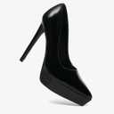 NEWBELLA Women's Platform Pumps Stiletto Heels Pointed Toe Slip On Dress Shoes-High Heels for Wedding, Party Black, Size 6