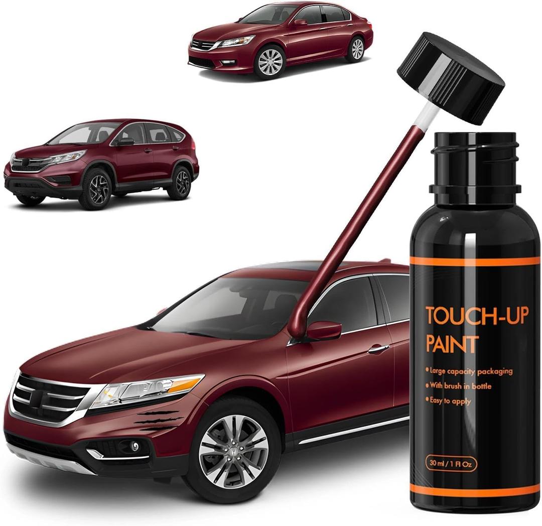 R548P Basque Red Touch Up Paint Compatible With Honda Cars, DIY Car Paint Scratch Repair Kit, Automotive Paints, Quick & Easy Fix Scratch Repair for CRV/Accord/Crosstour