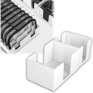 Lid organizer for Rubbermaid Brilliance series containers, Stackable Lid Holder Rack, Plastic lid storage solution to save kitchen cabinet space (300ml lid storage rack)