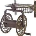 Liberty Garden 714 Decorative Cast Aluminum Navigator Rotating Garden Hose Reel, Holds 125-Feet of 5/8-Inch Hose - Bronze