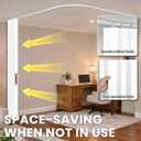 Room Divider Curtain Sets with Flexible Ceiling Track, Privacy Soundproof Curtain for Bedroom Office Patio Sliding Door(White, W180 x L108, 1 Pack)