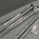 CorkLatta Silver Shower Curtain Rod 31 to 80 Inch,1 Inch Diameter Adjustable Spring Tension Stainless Steel Telescoping Rod,Easy Install,No Rust