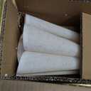 Floor Lamp with Pleated Linen Lampshade, Modern Flower Floor Lamp for Living Room Arc Standing Lamp, Gold Tall Lamp for Bedroom Office Dining Room, Bulb Included (Gold + Flax Color, 66.1IN)