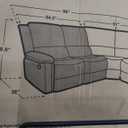 Fabric L-Shaped Reclining Sectional Sofa Couch for Living Room, Manual Recliner Oversized Sofa, with Padded Headrest, 2 Cup Holders, Storage Space, 5-Seater Home Furniture Set, Grey 54"L x 38"D x 40.5"H