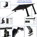 Acrux7 Solar Panel Mount 2 Set Aluminum Alloy Adjustable Solar Panel Tilt Mount Brackets Kit Stand for for 50W 70W 100W 150W 200W 300W 400W Panels, RV, Roof, Boat Flat Surface, Off-Grid System (Black)