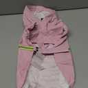 Dog Rain Coat, Waterproof Adjustable Dog Rain Jackets, Reflective Strap Pet Rain Coat with Leash Hole, Hooded Snowproof Windproof Clothes for Dog Medium (Pink)