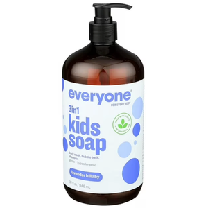 Everyone 3-in-1 Soap, Body Wash, Bubble Bath, Shampoo, 32 Ounce (Pack of 2),  Lavender Lullaby , Cleanser with Plant Extracts and Pure Essential Oils