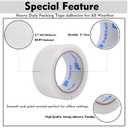 Packing Tape Refill Rolls Heavy Duty 12 Rolls Sealing Great for Packing Box Shipping and Moving Supplies Packaging 1.88" x 65 Yards 3" Core 2.7 Mil Thick