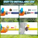 2 x Water Valve for Sprinkler Toys, Adjustable Water Flow Pressure Control Toy, New Creative Ways to Play, Kids Water Splash Pad & Sprinkler Accessories with 2M Hose for Fun Summer Outdoor Games