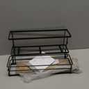 THYGIFTREE Coffee Syrup Rack Organizer 8 Bottle Syrup Holder Stand 2-Tier Syrup Storage Shelves Rack for Kitchen Coffee Bar Station