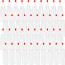 Bekith 40 Pack 2 oz Plastic Squeeze Condiment Bottles with Red Tip Caps, Small Empty Refillable Bottles for Icing, Cookie Decorating, Sauces, Condiments, Arts, Crafts