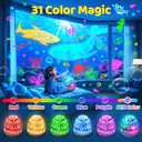 Staryou Sensory Lights Baby Sound Machine Night Light Projector Sensory Toys for Kids with Autism Toys for Boys 3-10 | 15 White Noise 3D Films 31 Colors Night Light for Kids, Fidget Toys for Kids