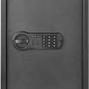 Amazon Basics Steel Home Security Safe Box with Electronic Keypad Lock for Documents, Jewelry, Valuables, 1.8 Cubic Feet, Black, 13.8"W x 13"D x 19.7"H