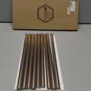 STICKGOO 9-Pack Tile Edge Trim, 12" Wall Molding Trim for Peel and Stick Backsplash Tile, Copper Tile Edge Decorative Liner Comes with 12 Pieces Strong Double-Sided Tape