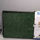 Powools Grass Pad for Dogs Potty - 3-Layer Reusable Dog Grass Pad with Tray, Washable Artificial Grasses Dog Potty Tray with Drainage Holes, Indoor & Outdoor Grass Pee Pad for Dogs, 30" x 20"