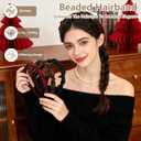 3 Pack Vintage High Cranium Artificial Pearl Hairbands for Women Girls, Elegant Beaded Non-Slip Headbands with Teeth, Hair Accessories for Wedding, Party, Daily Wear