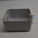 Kitchen Recycled Plastic Storage Bin, 9" x 8.5" x 5", Gray