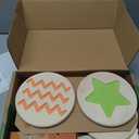 Textures Set for Baby | Geometric Shapes and Montessori Numbers in Organic Wood Playful Little Steps | Large Chips with Diameter of 20 cm | 3 in Stripe for Children + 12 Months