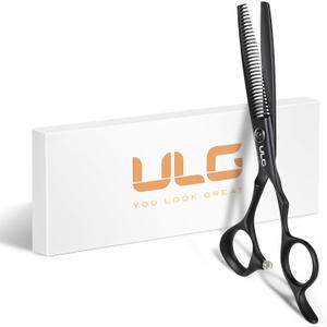 ULG Seamless Thinning Shears  Professional Stainless Steel, Teflon Coated, 32-Teeth Texturizing Scissors, Precision Serrated Blades for Natural Thinning and Layering, Ideal for Stylists and Barbers