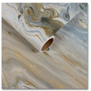 CRE8TIVE Cyan Yellow Liquid Marble Contact Paper for Countertops Waterproof Peel and Stick Marble Wallpaper for Kitchen Desk Counter Top Covers 12"x80" Self Adhesive Vinyl Removable Bathroom Wallpaper
