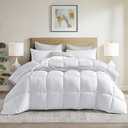 Dorrin Nessin Bedding White Winter, Extra Fluffy, Twin Size, Down Alternative Comforter, Heavyweight All Season, Fiberfill Comforter, Duvet Insert with 8 Corner Tabs