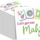 Gueevin 30 Pcs Mahjong Napkins Cocktail Paper 6.5 x 6.5 Inches Mahjong Party Supplies Decorations Accessories Gifts for Casual Gatherings Game Nights Bridal Showers Birthday Christmas Party (Fresh)