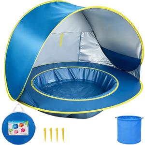 Baby Beach Tent Pop Up with Pool Portable Toddler Sun Shade for Beach