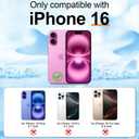 10 x Hython for iPhone 16 Case Glitter, Clear Glitter Sparkly Shiny Bling Sparkle Cute Cover, Anti-Scratch Soft TPU Thin Slim Fit Shockproof Protective Phone Cases for Women Girls, Blue Glitter