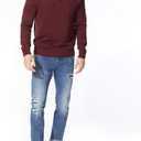 Nautica Men's Quarter-Zip Sweater (Large, Royal Burgundy)