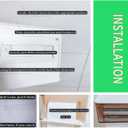 White Wave-Design Pet-Proof Tissue Box Holder - Wall-Mounted, Dual Dispenser Organizer for Kitchen, Office, Outdoors - ABS+HIBS Material, Transparent Lid, Damage-Free Adhesive