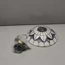 12 Inch Vintage Chandeliers Light Tiffany Style Stained Glass Ceiling Light Stained Glass Flush Mount Ceiling Lighting Fixtures (12 Inch WB)